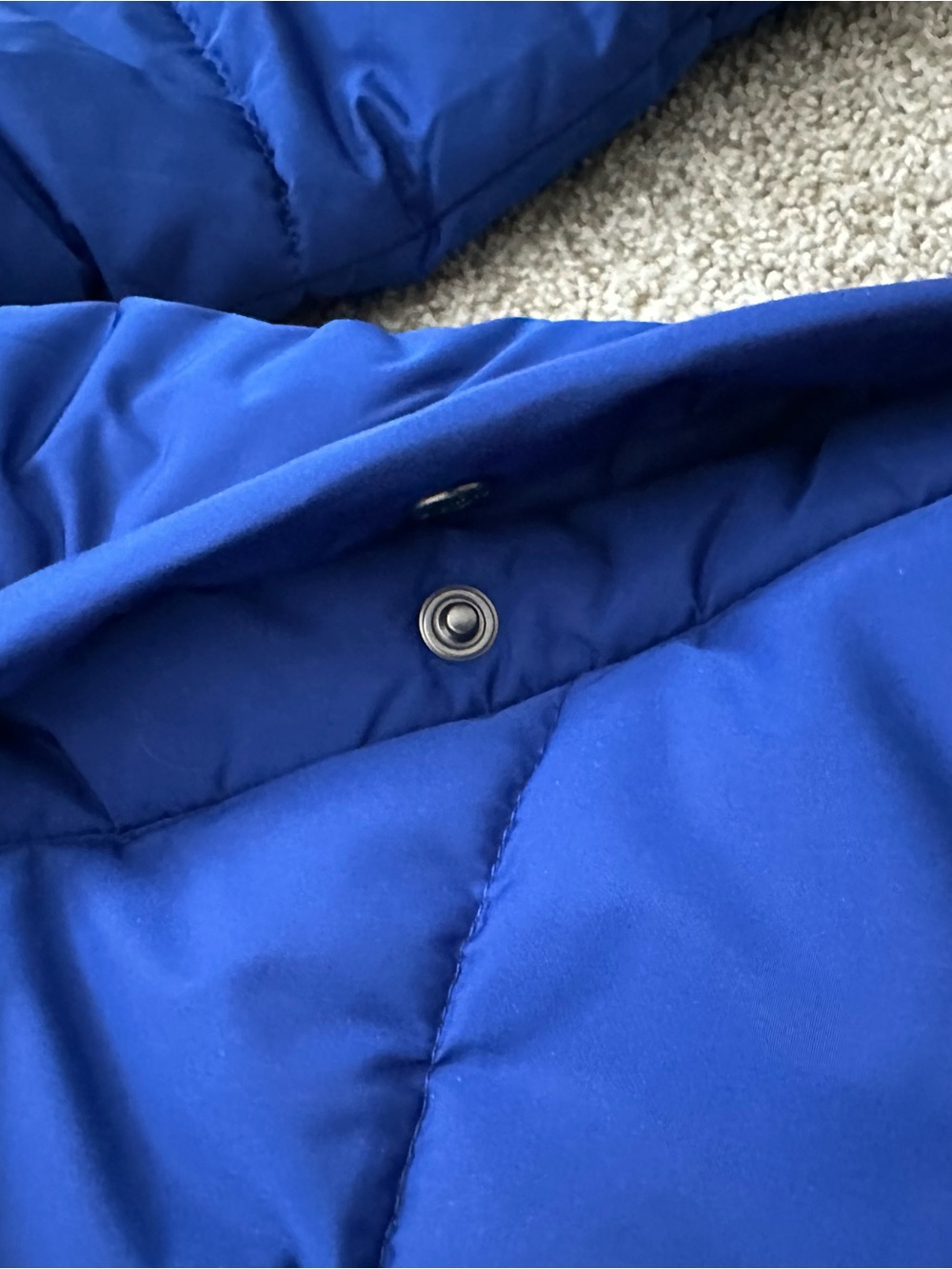 Children’s Royal Blue Hooded Puffer Jacket (Removable Hood) - Picture 4 of 5